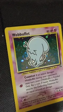 Pokemon TCG Wobbuffet Holo Rare 16/75 Neo Discovery Swirl!!! English - Image 2