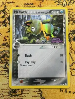 Pokemon Meowth (Delta Species) Holon Phantoms 71/110 Reverse Holo LP - Image 1