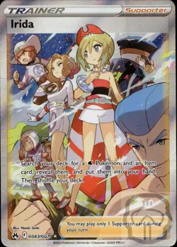 Irida GG63/GG70 Ultra Rare Crown Zenith Galarian Gallery Pokemon Holo NM/M - Image 3