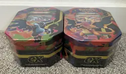 Pokemon Mega Charizard Tin SET OF 2 Mega X & Mega Y - New / Factory Sealed - Image 3