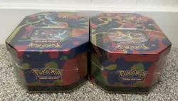 Pokemon Mega Charizard Tin SET OF 2 Mega X & Mega Y - New / Factory Sealed - Image 4