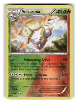 Volcarona 15/114 Rare Steam Siege Pokemon Reverse Holo Lightly Played - Image 1