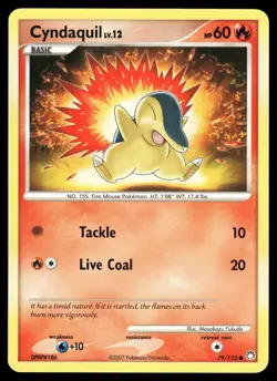 CYNDAQUIL 79/123 C MP MYSTERIOUS TREASURES POKEMON - Image 2
