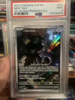 2023 Pokemon SVP EN #52 Mewtwo Black Star Promo Ultra Premium collection PSA 9 - Image 2
