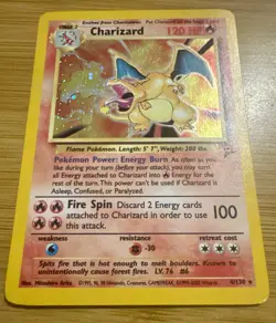Pokemon Charizard 4/130 Base Set 2 Holo Rare WOTC HP Vintage - Image 1
