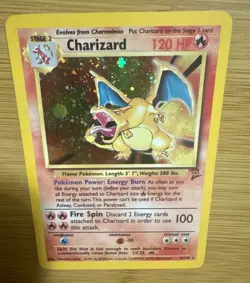 Pokemon Charizard 4/130 Base Set 2 Holo Rare WOTC HP Vintage - Image 4