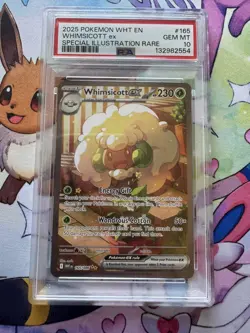 2025 POKEMON WHT EN-WHITE FLARE SPECIAL ILLUSTRATION RARE WHIMSICOTT EX PSA 10 - Image 1
