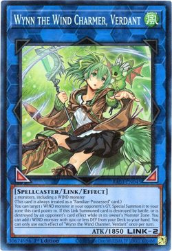 YuGiOh! Wynn the Wind Charmer, Verdant RA03-EN045 Prismatic Collector's Rare PCR - Image 1