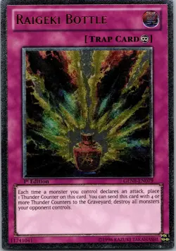 Yugioh Raigeki Bottle GENF-EN079 1st Edition Ultimate Rare NM - Image 1