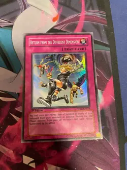 YUGIOH - RETURN FROM THE DIFFERENT DIMENSION - SUPER RARE - 1ST ED - DPKB - LP - Image 1