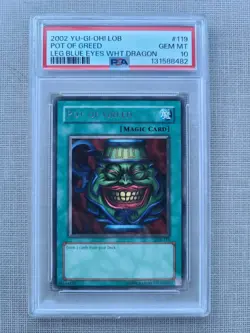 Yu-Gi-Oh! Pot of Greed LOB-119 PSA 10 - Image 1