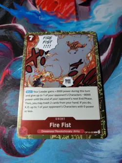 One Piece Fire Fist OP15-020 R Foil Adventure On Kami's Island English - Image 1