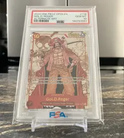 PSA 10 Gem Mint Gol D. Roger One Piece Op09 #118 Alternate Art Sec Foil English - Image 2