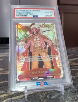 PSA 10 Gem Mint Gol D. Roger One Piece Op09 #118 Alternate Art Sec Foil English - Image 4