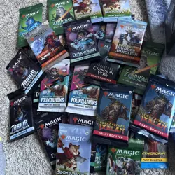Lot of 50 old & new Magic The Gathering MTG Packs - Unopened Draft/Set Boosters! - Image 1