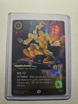 Enchanted Foil GOOFY GALUMPHING GUMSHOE 1x Disney Lorcana Whispers in the Well - Image 1