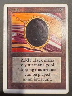 MTG Unlimited Mox Jet - Moderately Played - Image 1