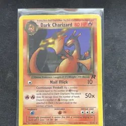 Pokemon Dark Charizard Rare Team Rocket Card 21/82 HP80 2000 English - Image 1