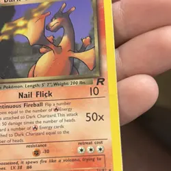 Pokemon Dark Charizard Rare Team Rocket Card 21/82 HP80 2000 English - Image 3