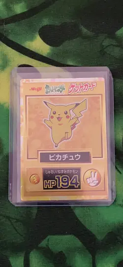 Pokemon Get Card Pikachu Gold Holo Meiji Nintendo Japanese i659 | US SELLER - Image 1