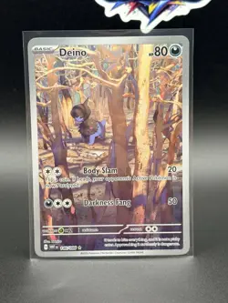 Deino Holo Illustration Rare 2025 Pokemon TCG S&V White Flare Card 146/086 NM - Image 1