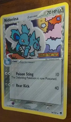 Nidorina Delta Species 34/101 (Dragon Frontiers) Holo Vintage Pokemon Card LP - Image 2