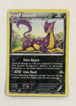 Pokemon LIEPARD Card 65/98 Reverse Holo Rare Emerging Powers NM Unlimited - Image 1