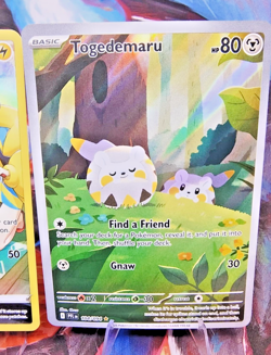 Pokemon 3 Card Lot Illustration Rare Pidgey 207 w/ Flaaffy TG03 + Togedemaru 104 - Image 4