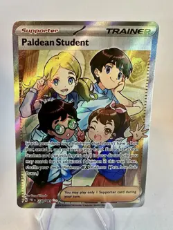 2024 Paldean Student Trainer Pokemon TCG 230/091 SV: Paldean Fates Holo NM - Image 1