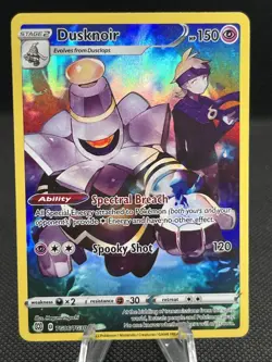 Pokemon TCG - Dusknoir Full Art Holo TG06/TG30 Brilliant Stars Trainer Gallery - Image 1