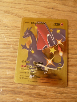 Charizard V HP 220 Gold Foil Pokemon Card 079/073 Fan Art Mint A26 - Image 1