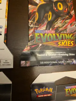 Pokemon Evolving Skies New Sealed Sleeved Blister Booster x4 Packs Full Art Set - Image 3