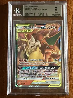 Charizard & Braixen GX 22/236 Cosmic Eclipse BGS 9 Pokemon TCG - Image 1