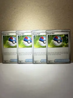 Pokemon TCG 4x Great Ball Playset 183/193 SV02: Paldea Evolved Common NM - Image 1