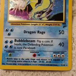Pokemon Gyarados Base Set Holo Rare 007/130 English 100 HP Mitsuhiro Arita - Image 2