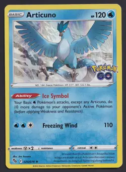 Pokemon Go TCG Articuno Holo Rare 24/78 NM 🌈 - Image 1