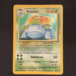 1999 Pokemon Venusaur 15/102 Holo Base Set Unlimited LP - Image 1