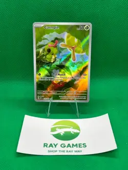 Pokemon TCG Caterpie 172/165 Scarlet & Violet Illustration Rare Holo NM- - Image 1