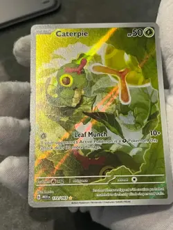 Pokemon TCG Caterpie 172/165 Scarlet & Violet Illustration Rare Holo NM- - Image 4