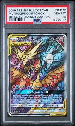 2019 POKEMON SM BLACK STAR PROMO #SM210 MLTRS/ZPDS/ARTCN.GX HIF ETB PSA 10 - Image 1