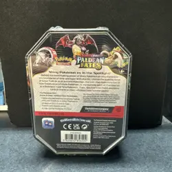 Pokemon TCG Scarlet & Violet Paldean Fates Great Tusk EX Tin New Factory Sealed - Image 2
