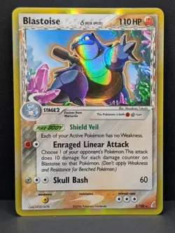 Blastoise Delta Species 2/100 Crystal Guardian Holo Ultra Rare Pokemon TCG LP+ - Image 1