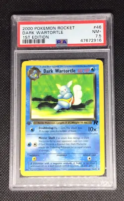 dark wartortle 46/82 1st edition PSA 7.5 2000 pokemon team rocket - Image 1
