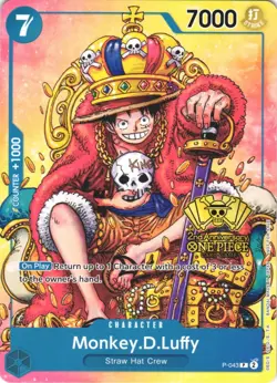 MONKEY.D.LUFFY (2ND ANNIVERSARY STAMPED PROMO) P-043 NM - Image 1