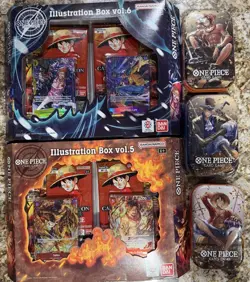 One Piece TCG Lot-Illustration Box Vol. 5 & 6-Tin Pack Set Vol. 2-Sealed 🔥✅👍 - Image 1