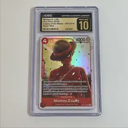2025 Legacy of the Master Monkey.D.Luffy PRISTINE CGC 10 Super Rare #OP12-015 - Image 1