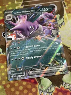 Team Rocket’s Nidoking Ex 119/182 NM Prize Pack Play Stamp Series 8 Pokemon - Image 2