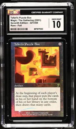 TEFERI'S PUZZLE BOX 7th Edition Foil Rare CGC 10 Gem Mint MTG [Nostalgium] - Image 1
