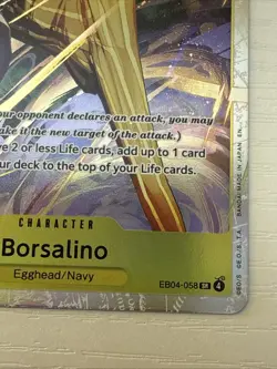 One Piece Card Game Borsalino SR EB04-058 English Adventure on KAMI's Island NM - Image 3