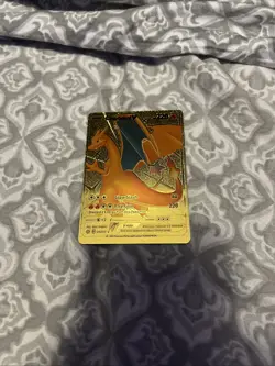 Charizard V Pokemon Gold Foil Card Fan Art - Image 1